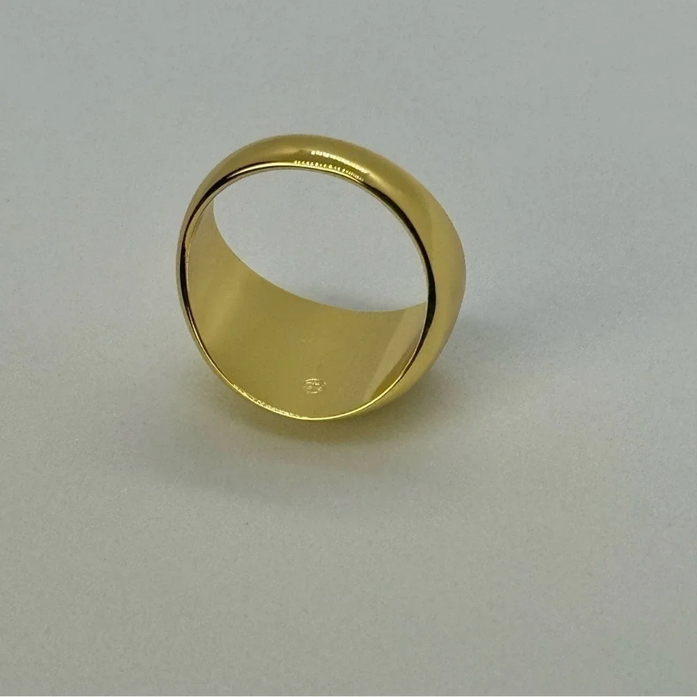 Gorjana New Size 6 Ring 18k Gold Plated Brass‎ Lou Helium Statement Modern Style